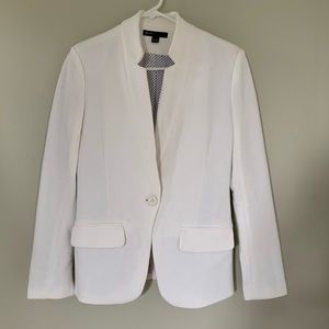 Gibson | white modern inverted collar blazer